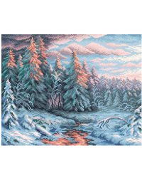Алмазная мозаика Brilliart "Зимний закат", 48x38 см, арт. МС-004
