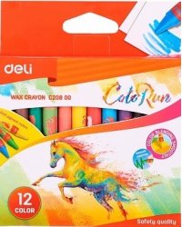 Восковые мелки Deli "Colorun", 12 цветов