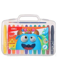 Гелевые мелки Deli "Color Kids", 12 цветов