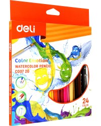 Карандаши цветные акварельные "Color Emotion", липа, 24 цвета