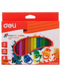 Масляная пастель Deli "Color Emotion", трехгранные, 18 цветов, арт. EC20010