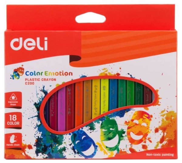 Обложка книги «Масляная пастель Deli "Color Emotion", трехгранные, 18 цветов, арт. EC20010»