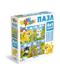 Пазл 4 в 1 "Для Малышей. Домашние любимцы"