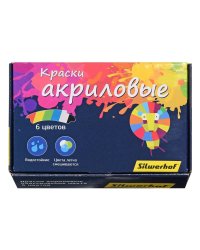 Краски акварельные Silwerhof "Цветландия", 6 цветов по 20 мл, арт. 961132-06