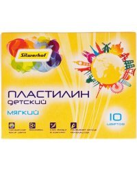 Пластилин Silwerhof &quot;Солнечная коллекция&quot;, стек, 10 цветов по 15 грамм, арт. 956154-10