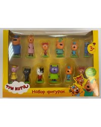 Набор фигурок "Три кота", на подставке, 12 фигурок