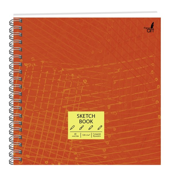 Скетчбук "Sketchbook. Красная текстура", 40 листов