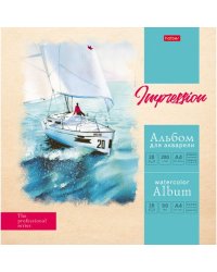 Альбом для акварели "Морские дали", 220x220 мм, 20 листов