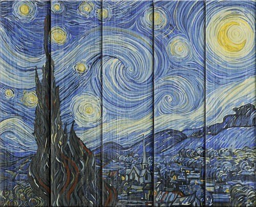 Картины по номерам на дереве "Звездная ночь. Ван Гог", 40x50 см
