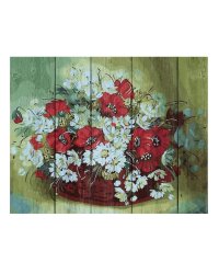 Картины по номерам по дереву. Полевые цветы, 40x50 см