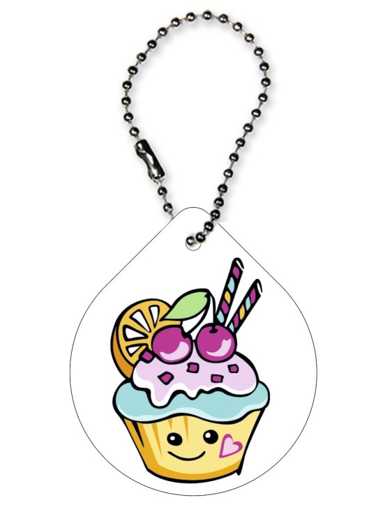 Брелок светоотражающий &quot;Капля. Пироженка&quot;, 48х56 мм