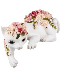 Статуэтка "Lefard. Кошка", цвет: белый, 20x10,5x1 см