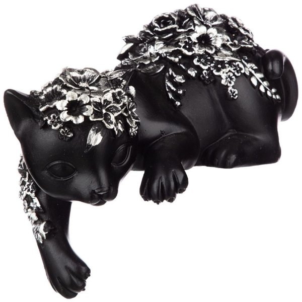 Статуэтка "Lefard. Кошка", цвет: черный, серый, 20x10.5x17 см