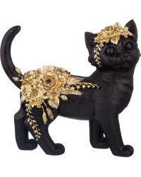 Статуэтка "Lefard. Кошка", цвет: черный, желтый, 26x9,5x24 см