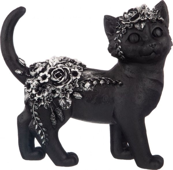 Статуэтка "Lefard. Кошка", цвет: черный, серый, 26x9,5x24 см