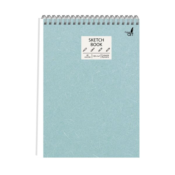 Скетчбук "Sketchbook. Мятная текстура", А5, 60 листов