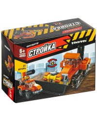 Конструктор 2 в 1. Стройка. Бульдозер, 31 деталь