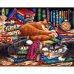 Обложка книги «Живопись на холсте "Библиотека кошек", 40x50 см»