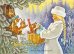 С Новым годом! Снегурочка с белками. Набор открыток (7 штук)