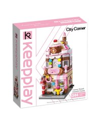 Конструктор Qman "Городские домики. Кондитерская", 344 детали