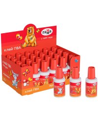 Клей ПВА с кисточкой "Мультики", 20 грамм