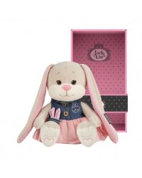 Игрушка "Зайка в сине-розовом платьице", 20 см