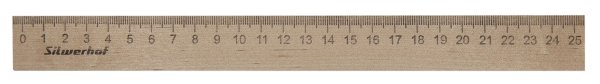 Линейка из дерева "Silwerhof. Солнечная коллекция", 25 см, арт. 160184