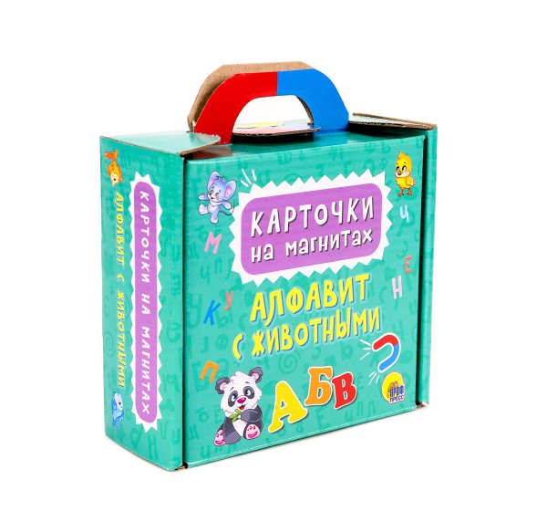 Обложка книги «Карточки на магнитах. Алфавит с животными», ISBN 9785378307371