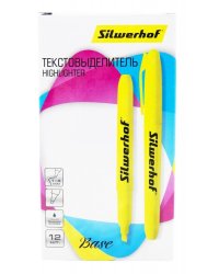 Текстовыделитель "Silwerhof. Base", цвет: желтый, 1-4 мм, арт. 108034-02