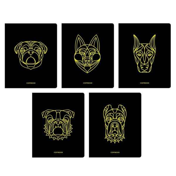 Тетрадь Total black. Oh my dog, А5, 48 листов, клетка