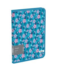 Папка на молнии "Flowers", А5+, 600 мкм