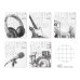 Тетрадь "Music. Black&amp;white", А5, 48 листов, клетка