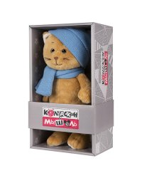 Мягкая игрушка "Колбаскин", 20 см, в шарфе и шапке