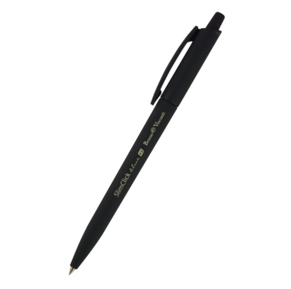 Ручка шариковая автоматическая "SlimClick. Black", 0.5 мм, синяя