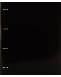 Папка на 4-х D-кольцах "Бюрократ. Black&amp;White", цвет: черный, A4, арт. BW0840/4DBLCK