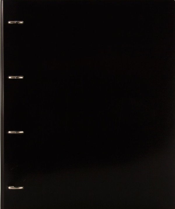 Папка на 4-х D-кольцах "Бюрократ. Black&amp;White", цвет: черный, A4, арт. BW0840/4DBLCK