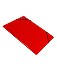 Папка на резинке "Бюрократ. DeLuxe", цвет: красный, A4, арт. DL510RED