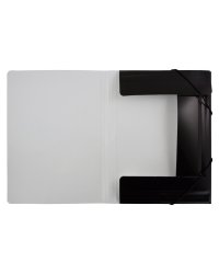 Папка на резинке "Бюрократ. Black&amp;White", цвет: черный, A4, арт. BWPR05BLCK