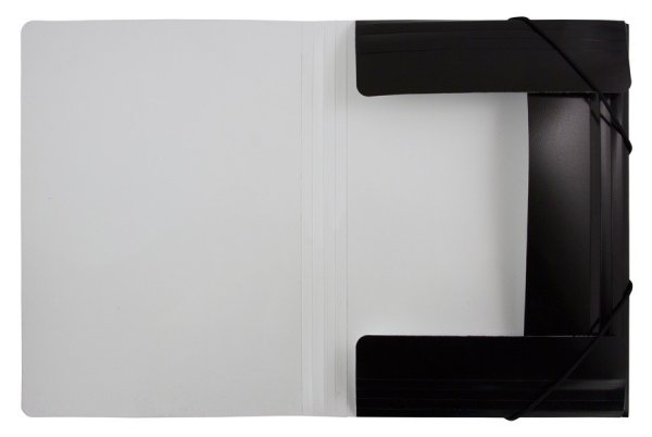 Папка на резинке "Бюрократ. Black&amp;White", цвет: черный, A4, арт. BWPR05BLCK