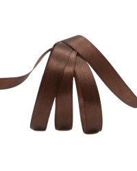 Лента атласная двухсторонняя , 0,3 см x 100 м, цвет: 078 темно-коричневый