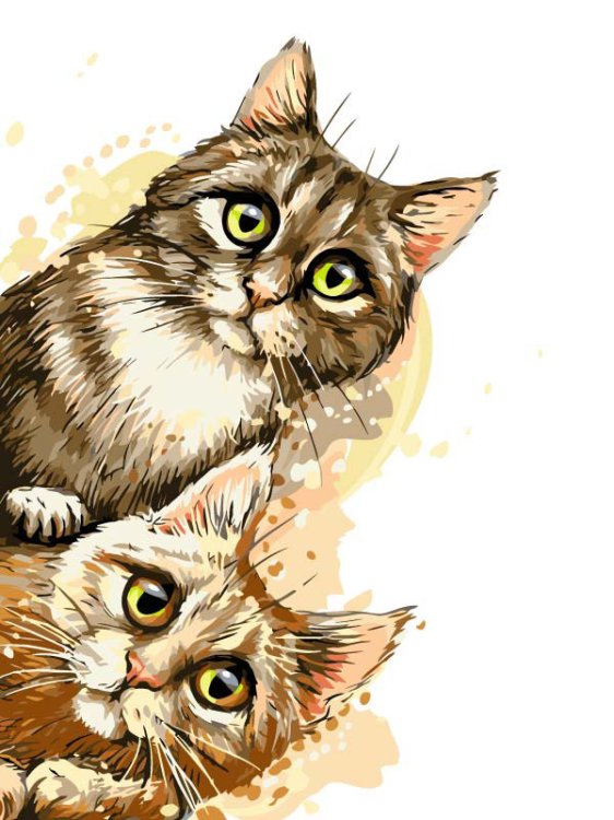 Обложка книги «Набор для раскрашивания по номерам Фрея "Коты-озорники", 40х30 см, арт. PNB/C3»