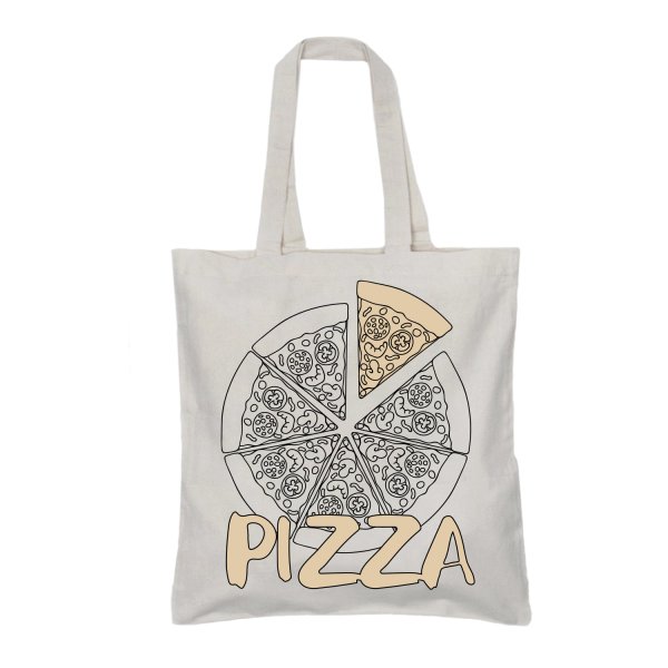 Сумка-шопер "Pizza", цвет белый