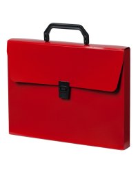 Портфель "Бюрократ. DeLuxe", цвет: красный, A4, 1 отдел, арт. DLPP01RED