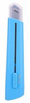 Нож канцелярский "Deli. Rio", цвет: синий, 18 мм, арт. E2040blue