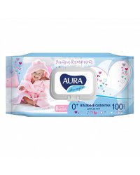 Влажные салфетки для детей "Аура. Ultra Comfort", 100 штук