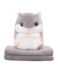 Мягкая игрушка 3 в 1 "Хомяк с пледом", 40 см