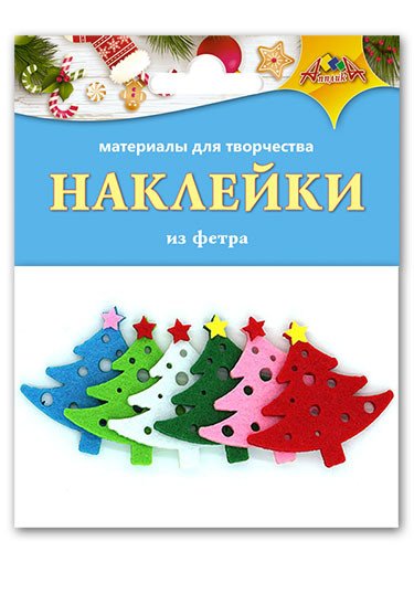 Материалы для творчества "Наклейки из фетра. Елочка"
