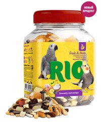 Лакомство для попугаев RIO "Фрукты и орехи", 160 г