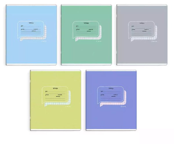 Тетрадь школьная. Цветовая гамма, 12 листов, крупная клетка, в ассортименте