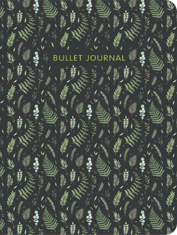 Блокнот в точку. Bullet Journal. Листья, 120 листов, черный Блокнот в точку. Bullet Journal. Листья, 120 листов, черный